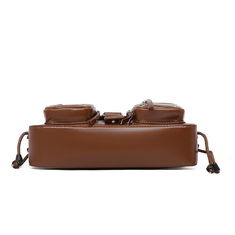 Bootara Women’s Structured Baguette Bag - PU Leather Topstitched Purse for Urban Minimalism