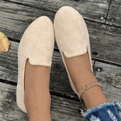 Bootara Women's Plus Size Pointed-Toe Slip-On Loafers Casual Flat Comfort Shoes