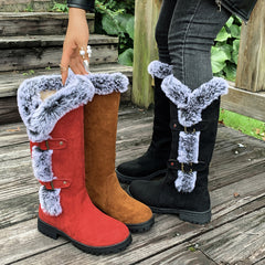 Bootara Women's WinterHug Mid-Boots - Plush Lined Suede Snow Boots (US 5-10.5)