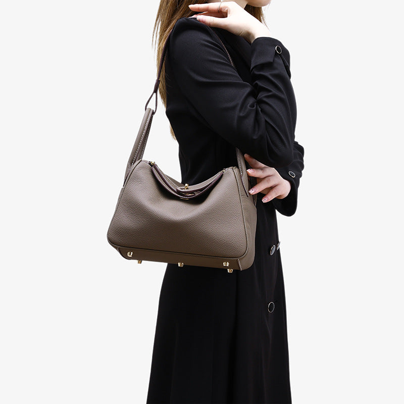 Bootara Women's Orsay Pebbled Bucket — Artisan-Stitched Top-Grain Leather Tote with Convertible Carry & Structured Silhouette