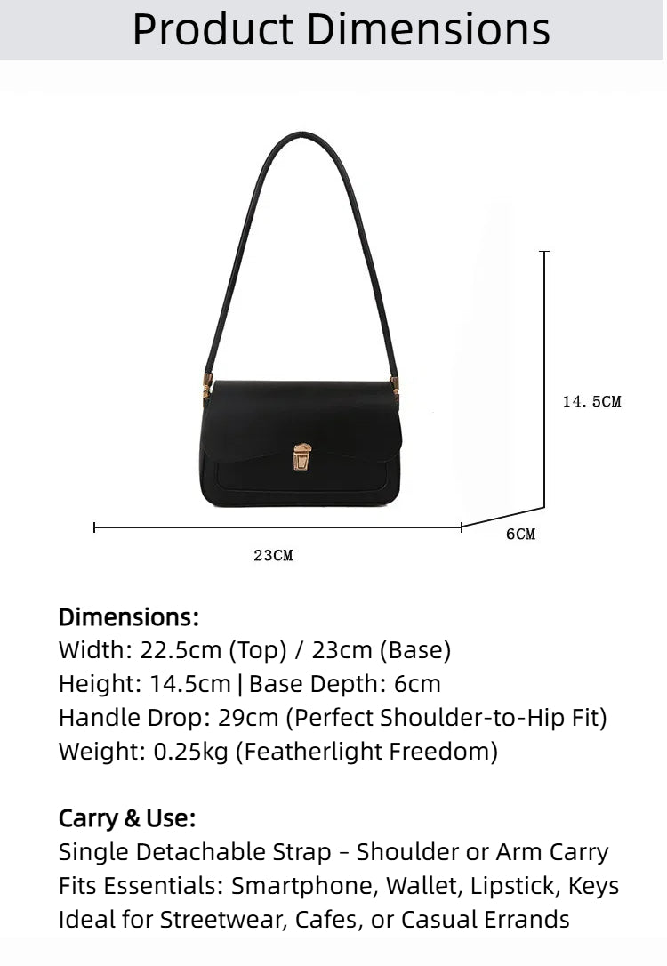 Bootara Women’s French Asymmetric Clutch – Textured Underarm Shoulder Bag with Buckle