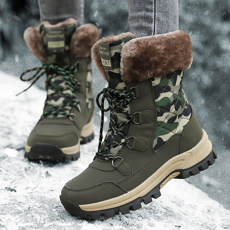 Bootara Women's Glacier Insulated Winter Boots – Thick Cotton-Lined High-Top Snow Boots with Non-Slip Lug Sole (US 5–11)