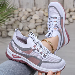 Bootara Women's Lorien Knit Comfort Sneakers – Colorblock Everyday Walking Shoes (US 5–10.5)