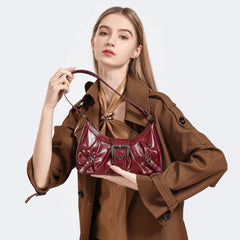 Bootara Women's Terra Siren Hobo - Dual-Tone Distressed Leather Underarm Bag | Salvaged Elegance
