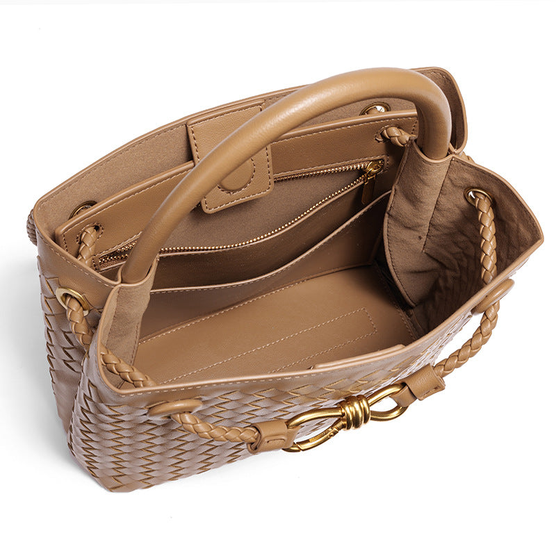 Bootara Women's Artisan Weave Tote - Expandable Crossbody with Butterfly Motif & Structured Silhouette
