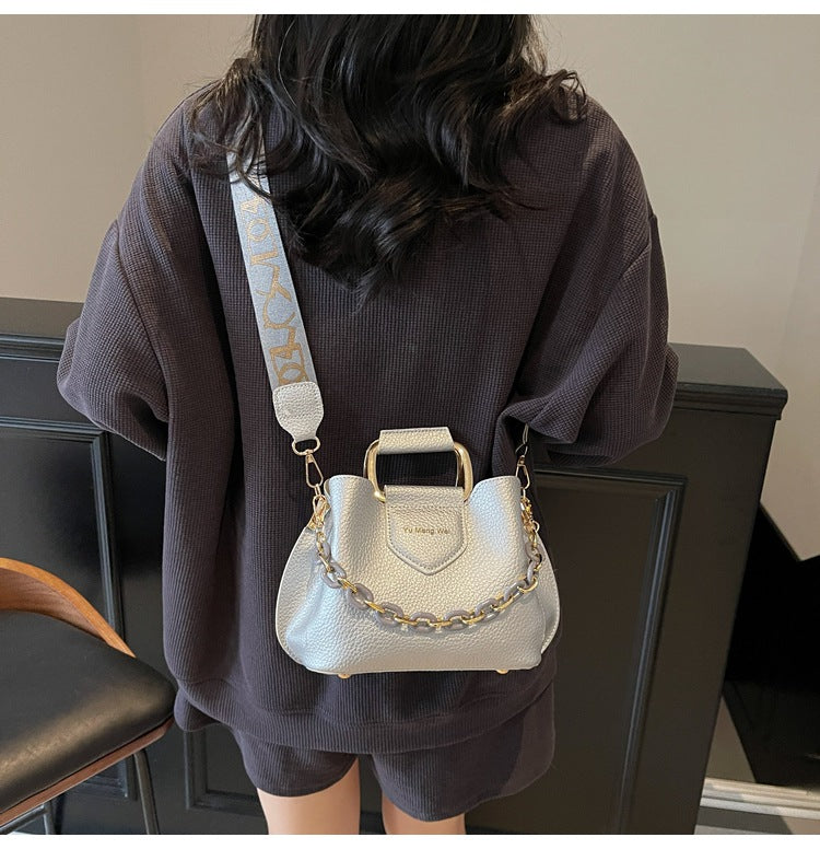Bootara Women's Fashion Tote Bag - Convertible Shoulder to Crossbody Purse with Detachable Chain Strap, Minimalist PU Leather Commuter Handbag