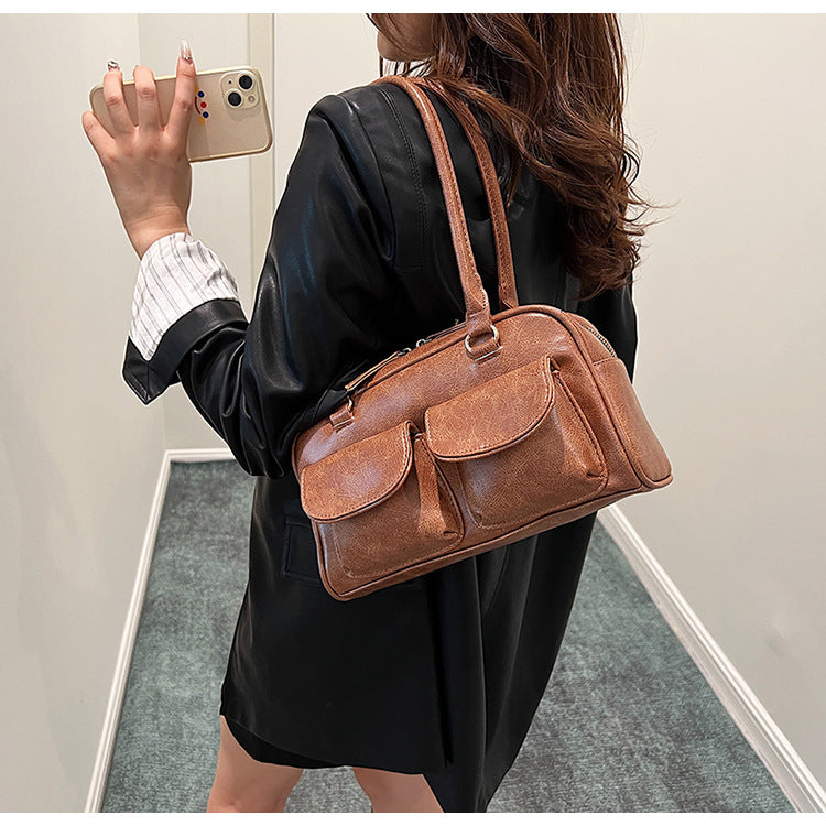 Bootara Women‘s Grand Journey Carryall - Spacious Retro Tote with Dual Pockets & Convertible Wear