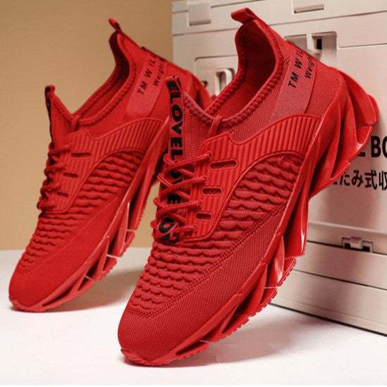 Bootara Men's AeroKnit Runner - Extended Fit Breathable Mesh - Platform Sneakers with Blade Sole & Maximum Cushion