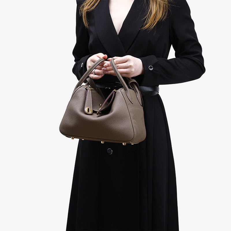 Bootara Women's Orsay Pebbled Bucket — Artisan-Stitched Top-Grain Leather Tote with Convertible Carry & Structured Silhouette