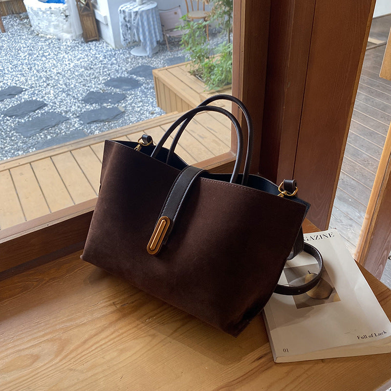 Bootara Women's Vintage Commuter Tote - XL Capacity Pebbled PU or Sueded Tote | Convertible Carry & Retro Design