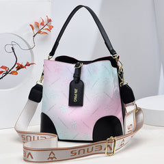 Bootara Women's Iridescent Prism Multi-Way Bucket Bag – Color-Shifting Rainbow Shoulder Crossbody Handbag