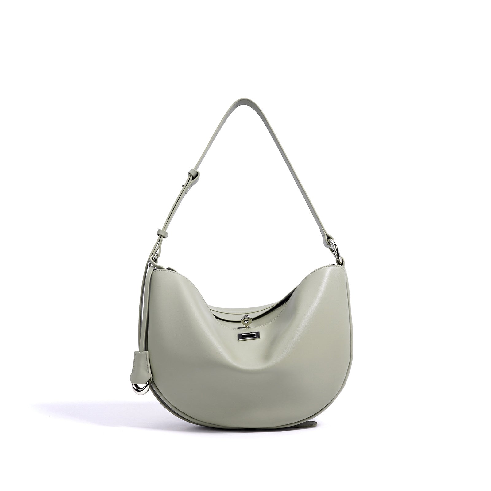 Bootara Women's Hush Rider Bucket — Genuine Leather Saddle Bag with Signature Lock Fastening & Convertible Shoulder Strap