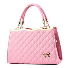 Bootara Women's Quilted Bow-Accent Structured Tote Bag – Oversized Shoulder & Crossbody Handbag for Women, Timeless Elegance