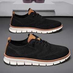 Bootara Men's AeroStitch Urban - Extended Fit Knit Mesh - Fashion Sneakers with Breathable Upper & Contrast Stitching