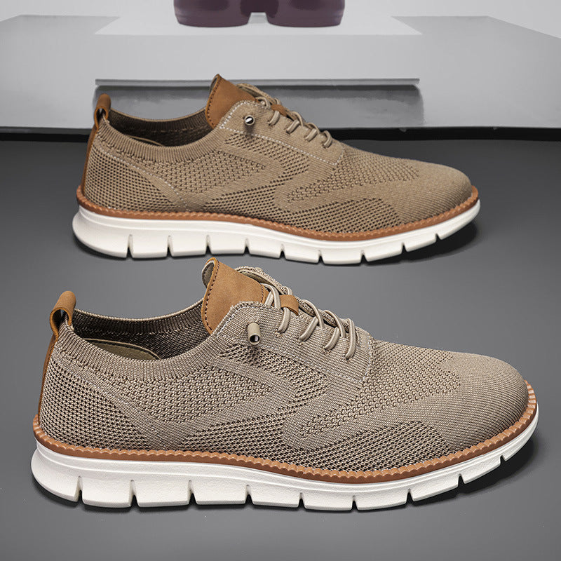 Bootara Men's AeroStitch Urban - Extended Fit Knit Mesh - Fashion Sneakers with Breathable Upper & Contrast Stitching