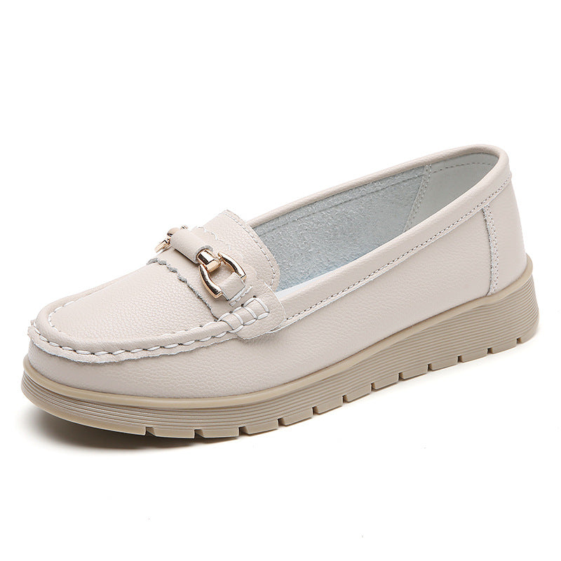 Bootara Women's CloudStep Split Leather Driving Moccasins - Slip-On Cushioned Flats for Commuting & Leisure