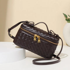 Bootara Women's Atelier Cube Carrier Bias-Weave Top Handle Bag with Convertible Strap