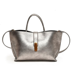 Bootara Women's Polished Commuter Tote -  Textured Leather Convertible Work Bag | Spacious Crossbody to Handheld Carryall for Professionals