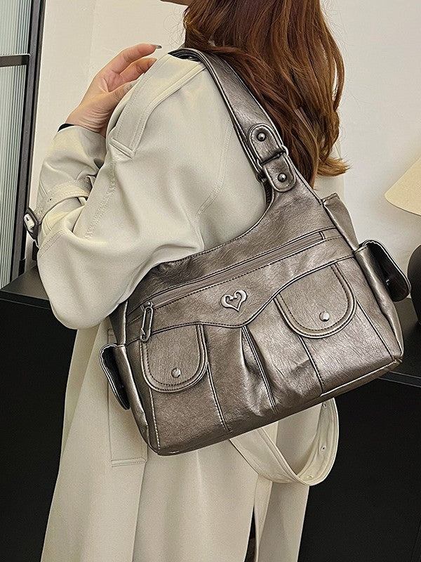 Bootara Women's Large Capacity Crossbody Bag - Premium Leather Underarm Purse for Commuter, Travel & Work, Adjustable Strap & Anti-Theft Design