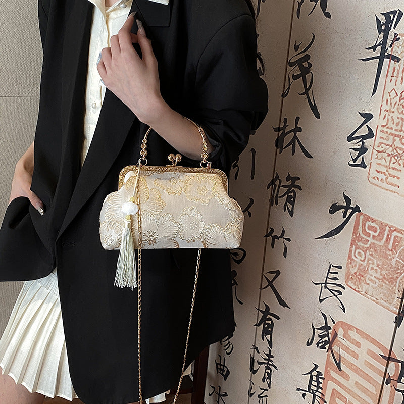 Bootara Women's Vintage Satin Mini Crossbody Bag - Retro Silk Handheld Purse - Petite, Elegant & Versatile