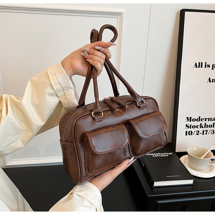 Bootara Women‘s Grand Journey Carryall - Spacious Retro Tote with Dual Pockets & Convertible Wear