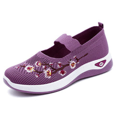 Bootara Women's Lyric Canvas Slip-On Ballet Flats – Soft Cushioned Lightweight Casual Walking Shoes (US 5–10.5)