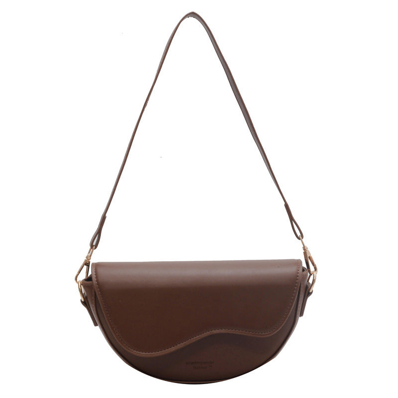 Bootara Women’s Vintage Saddle Crossbody Bag – Minimalist Underarm Shoulder Purse