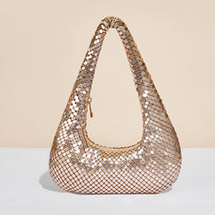 Bootara Women's Éclat Minaudière  - Gilded Crystal-Embellished Clutch with Convertible Chain