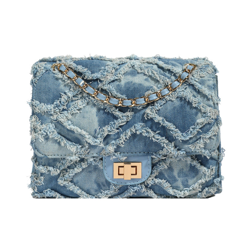 Bootara Women's Luxury Vintage Embossed Crossbody Bag – Argyle Quilted Denim Underarm Shoulder Bag for Women | Sophisticated Boho Chic