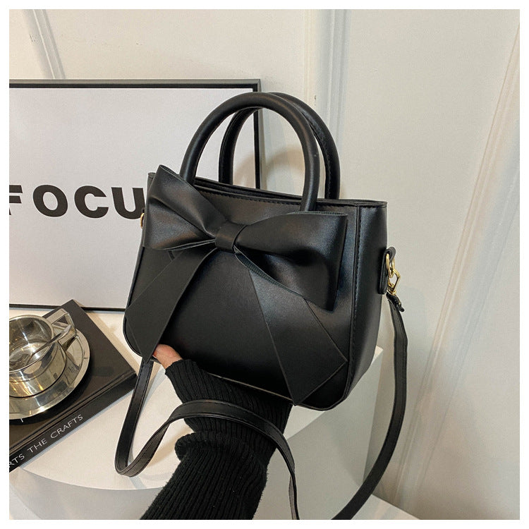 Bootara Women’s Bow-Adorned Bucket Bag - Niche-Design Mini Crossbody & Top Handle Purse for Urban Minimalist Style