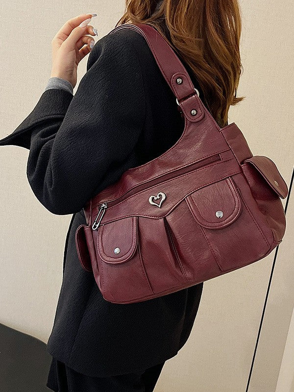 Bootara Women's Large Capacity Crossbody Bag - Premium Leather Underarm Purse for Commuter, Travel & Work, Adjustable Strap & Anti-Theft Design