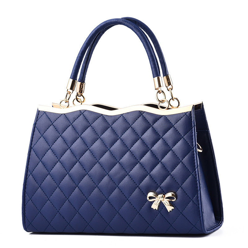 Bootara Women's Quilted Bow-Accent Structured Tote Bag – Oversized Shoulder & Crossbody Handbag for Women, Timeless Elegance