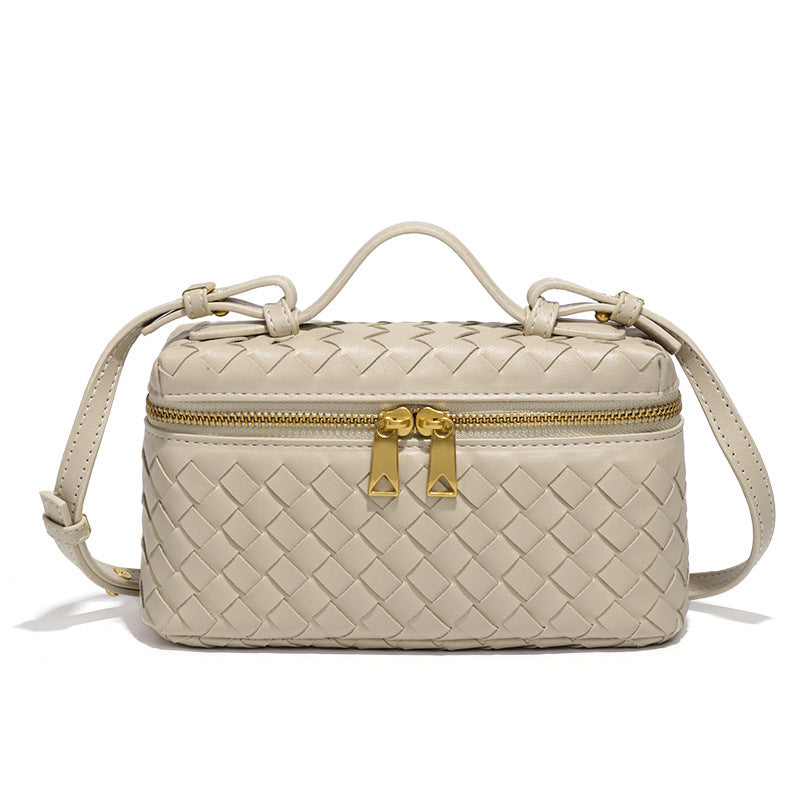 Bootara Women's Atelier Cube Carrier Bias-Weave Top Handle Bag with Convertible Strap