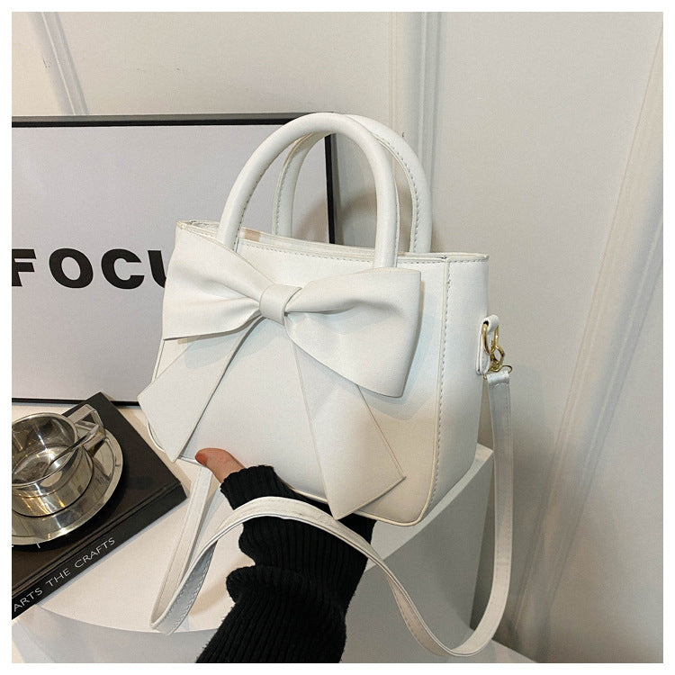 Bootara Women’s Bow-Adorned Bucket Bag - Niche-Design Mini Crossbody & Top Handle Purse for Urban Minimalist Style