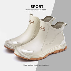Bootara Women's Maverick Waterproof Chelsea Rain Boots – Sporty Slip-On Ankle Boots with Non-Slip Lug Sole (US 5–13)