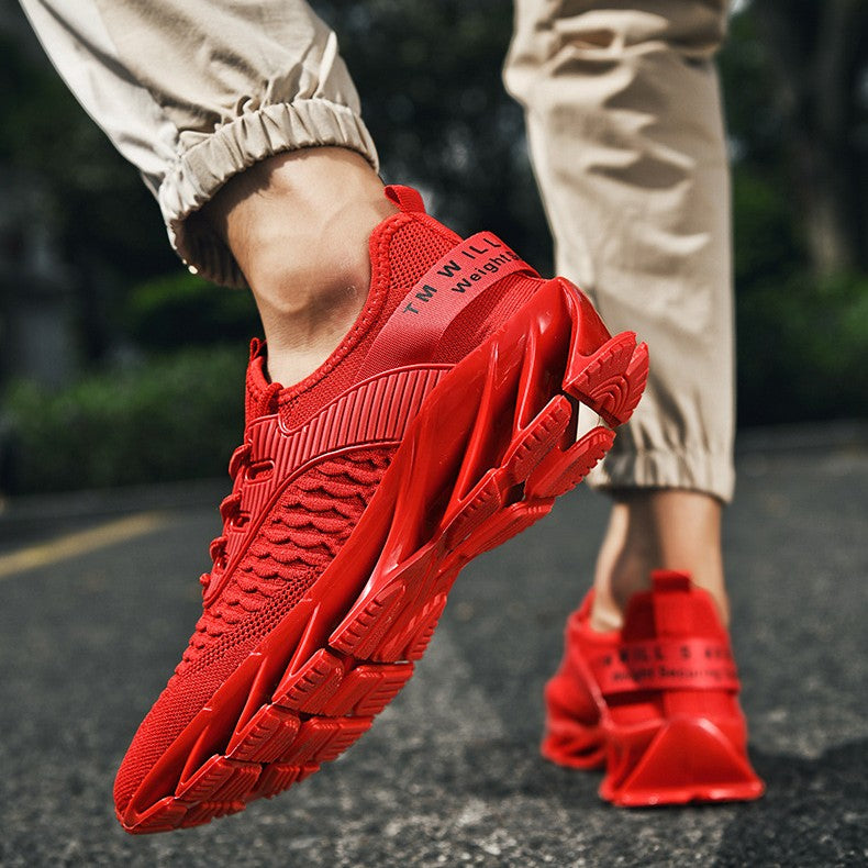Bootara Men's AeroKnit Runner - Extended Fit Breathable Mesh - Platform Sneakers with Blade Sole & Maximum Cushion