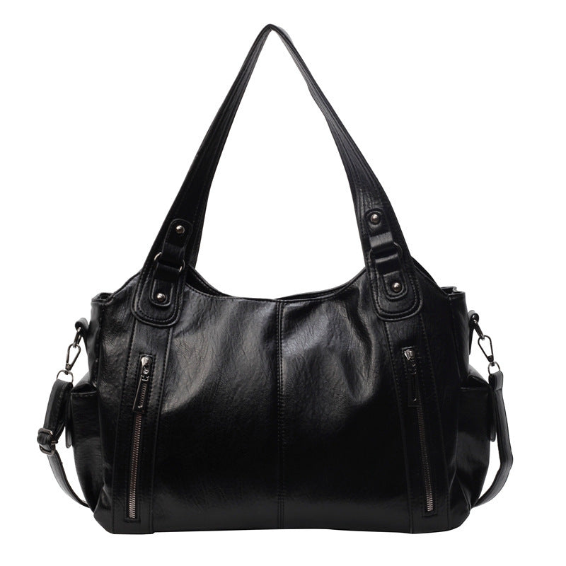 Bootara Women's Large-Capacity Vintage Tote Bag: Versatile High-End Shoulder and Handbag, Suitable for Crossbody Wear