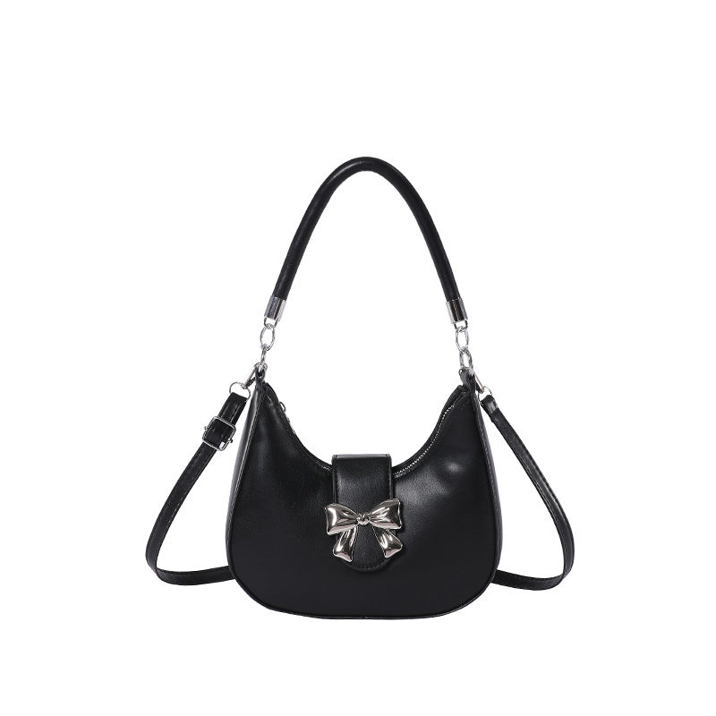 Bootara Women’s Bow-Adorned Chain Shoulder Bag - Crossbody Purse with Detachable Strap
