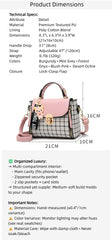 Bootara Women's Tartan-Trim Mini Crossbody - 3-Way Convertible Bag w/ Color-Block & Enamel Charms, Textured PU Small Purse