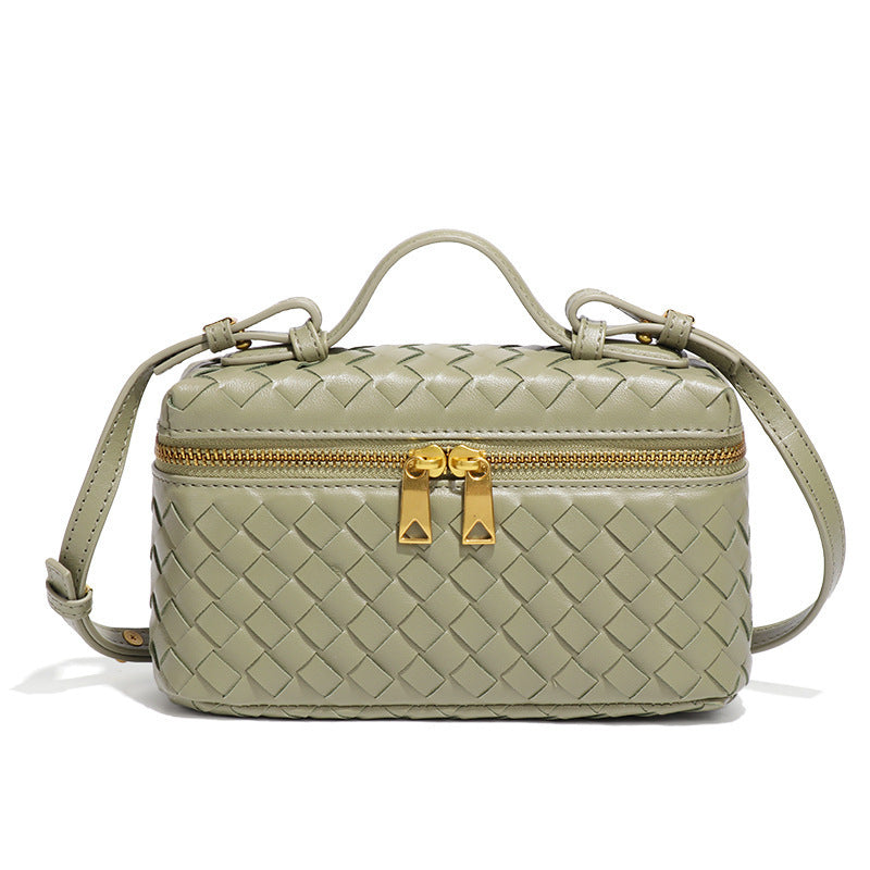 Bootara Women's Atelier Cube Carrier Bias-Weave Top Handle Bag with Convertible Strap