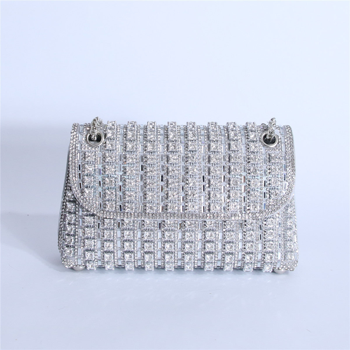 Bootara Women's Crystal-Embellished Evening Clutch – Women’s Adjustable Chain Strap Shoulder Bag for Galas, Parties & Luxury Events