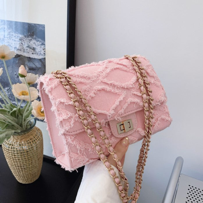 Bootara Women's Luxury Vintage Embossed Crossbody Bag – Argyle Quilted Denim Underarm Shoulder Bag for Women | Sophisticated Boho Chic
