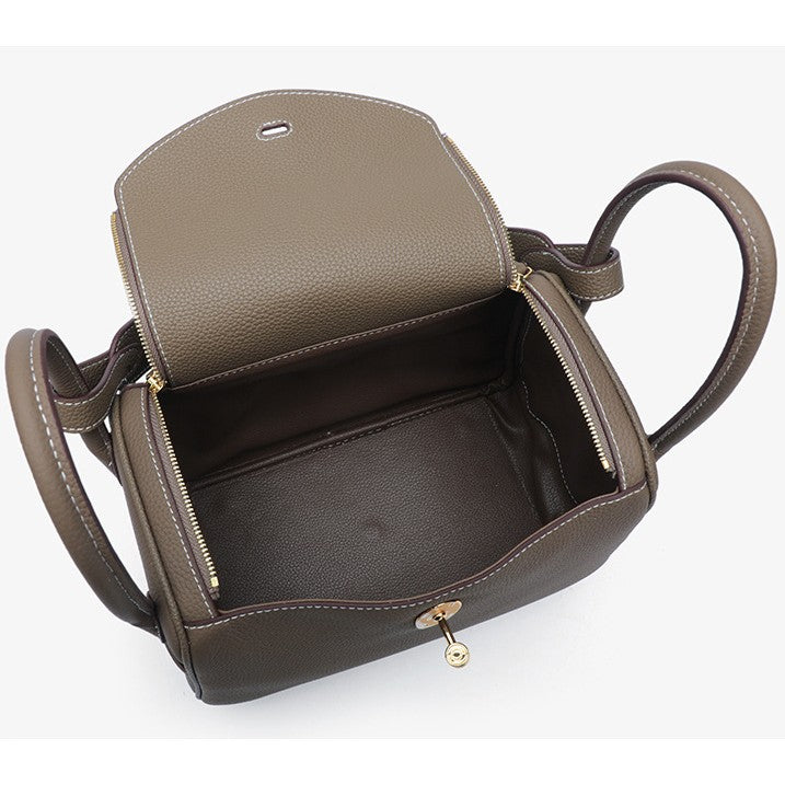Bootara Women's Orsay Pebbled Bucket — Artisan-Stitched Top-Grain Leather Tote with Convertible Carry & Structured Silhouette