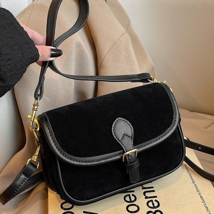 Bootara Women's Saddle Luxe Sling Bag - Matte Vintage Crossbody with Signature Buckle & Adjustable Wear