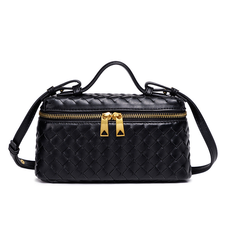 Bootara Women's Atelier Cube Carrier Bias-Weave Top Handle Bag with Convertible Strap