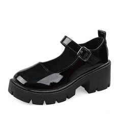 Bootara Women’s Plus Size Mary Jane Platform Pumps — Retro Chunky Heel Shoes for JK Fashion & Comfort Fit