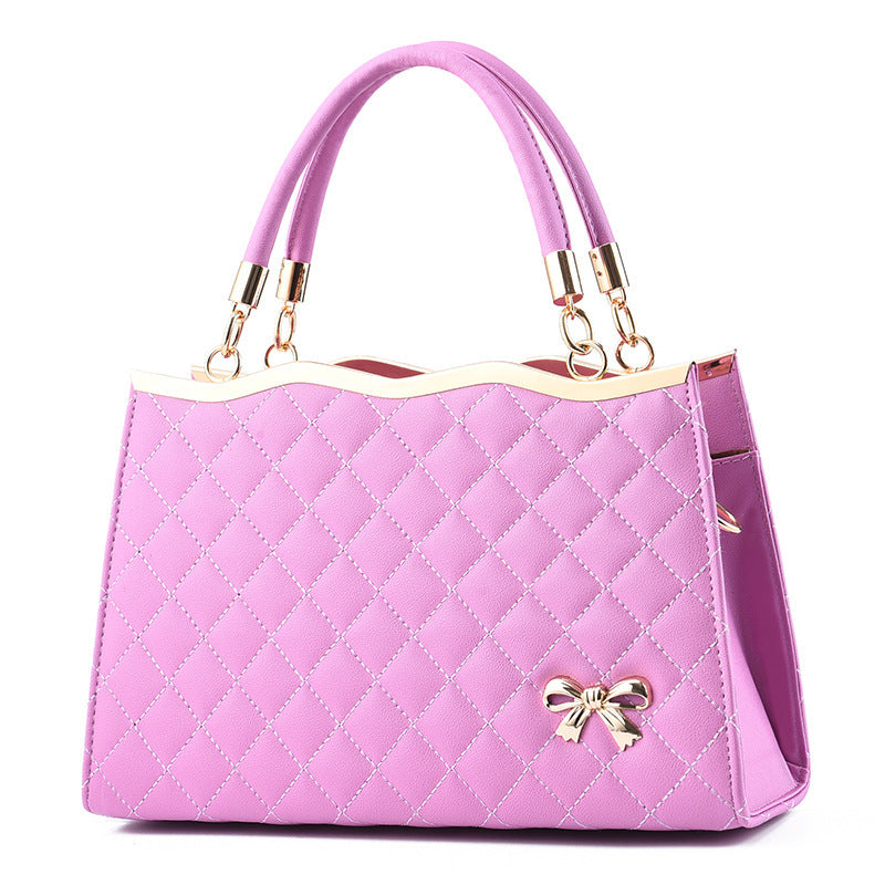 Bootara Women's Quilted Bow-Accent Structured Tote Bag – Oversized Shoulder & Crossbody Handbag for Women, Timeless Elegance