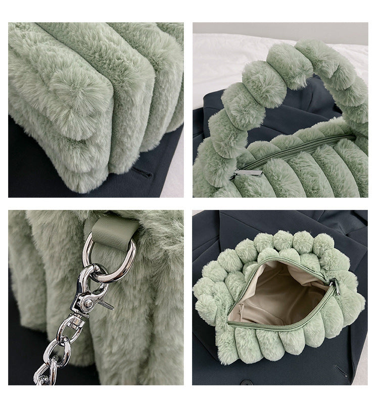 Bootara Women‘s Plush Tote & Crossbody Bag – Cloud-Like Soft Minimalist Purse for Everyday Chic