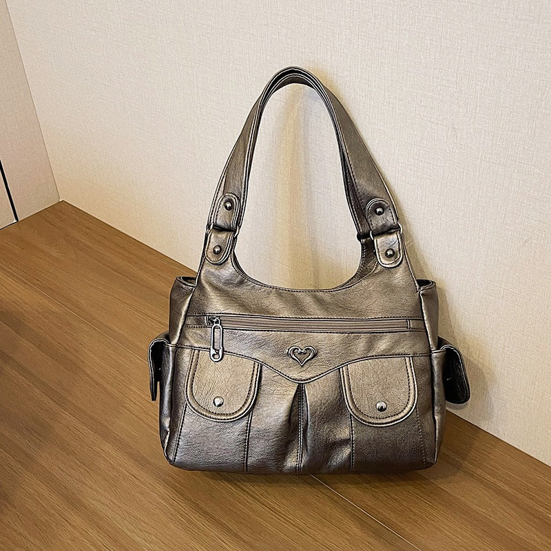 Bootara Women's Large Capacity Crossbody Bag - Premium Leather Underarm Purse for Commuter, Travel & Work, Adjustable Strap & Anti-Theft Design