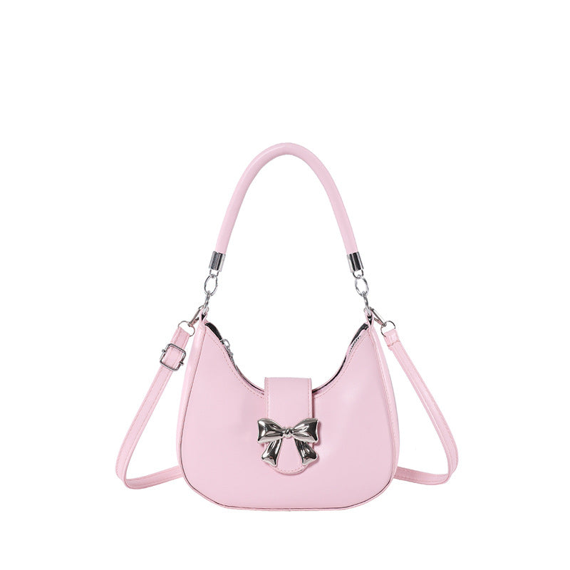 Bootara Women’s Bow-Adorned Chain Shoulder Bag - Crossbody Purse with Detachable Strap